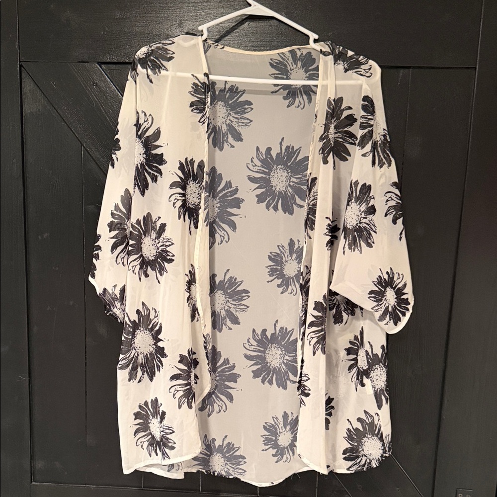 Floral Sheer Kimono Cardigan